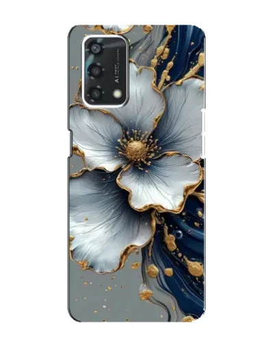 Чохол для OPPO A95 з картинкою «Біла квітка та золотий флюїд» Чохол для OPPO A95 з картинкою «Біла квітка та золотий флюїд»
