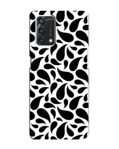 Чехол для OPPO A95 с картинкой «Контрастные черные капли»