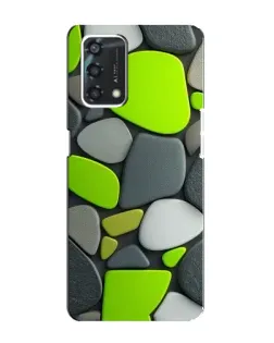 Чехол для OPPO A95 с картинкой «Яркая неоновая галька»