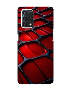Чехол для OPPO A95 с картинкой «Красная глянцевая сетка»