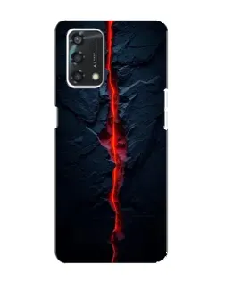 Чехол для OPPO A95 с картинкой «Kрасная лавовая трещина»