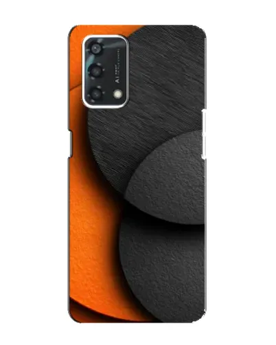 Чехол для OPPO A95 с картинкой «Геометрия оранжевых кругов»