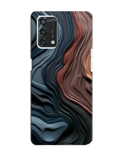 Чехол для OPPO A95 с картинкой «Цветные волны каньона»