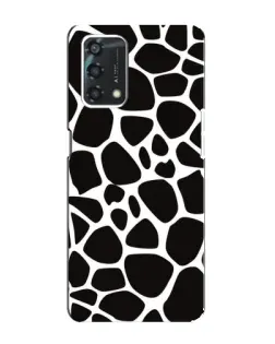 Чехол для OPPO A95 с картинкой «Черно-белый жираф»