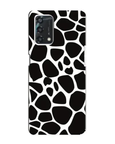 Чехол для OPPO A95 с картинкой «Черно-белый жираф»