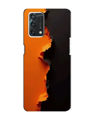 Чехол для OPPO A95 с картинкой «Оранжевый разлом»