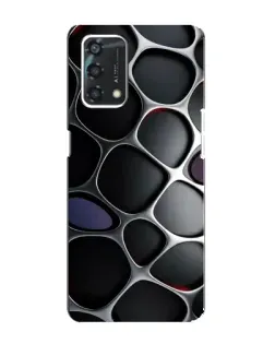 Чехол для OPPO A95 с картинкой «Объемная темная решетка»