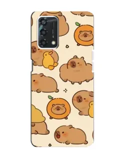 Чехол для OPPO A95 с картинкой «Капибары с апельсинами» Чехол для OPPO A95 с картинкой «Капибары с апельсинами»