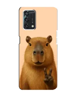 Чехол для OPPO A95 с картинкой «Капибара виктория»