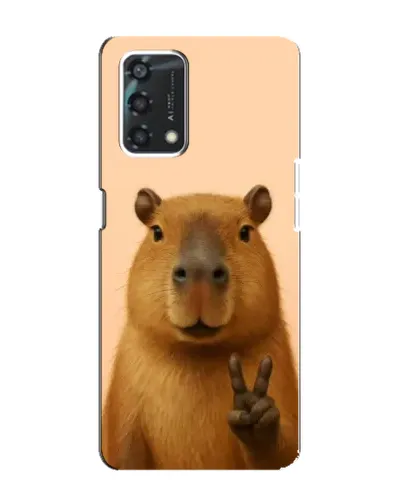 Чехол для OPPO A95 с картинкой «Капибара виктория»