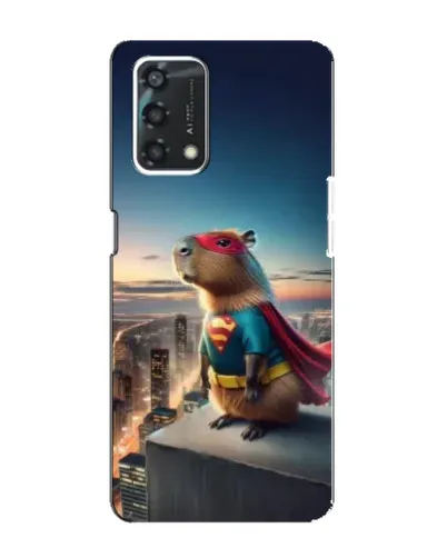 Чехол для OPPO A95 с картинкой «Капи-мен супергерой»