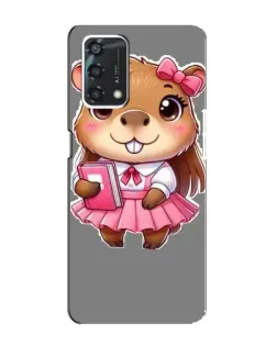 Чехол для OPPO A95 с картинкой «Девочка капибара»