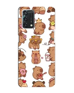 Чехол для OPPO A95 с картинкой «Стикерпак с капибарами»