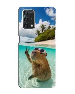 Чехол для OPPO A95 с картинкой «Капибара на море»
