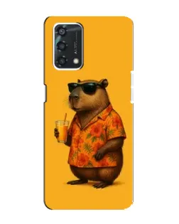 Чехол для OPPO A95 с картинкой «Капибара на отдыхе»