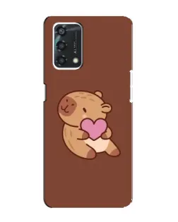 Чехол для OPPO A95 с картинкой «Капибара с сердцем»