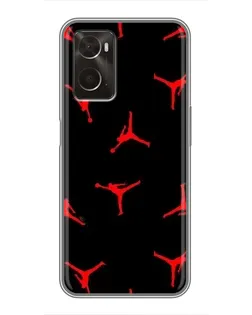 Чохол для OPPO A96 з картинкою «Jordan Red Pattern» Чохол для OPPO A96 з картинкою «Jordan Red Pattern»