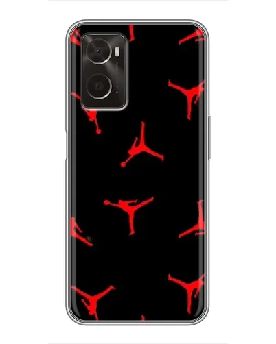 Чехол для OPPO A96 с картинкой «Jordan Red Pattern» Чехол для OPPO A96 с картинкой «Jordan Red Pattern»
