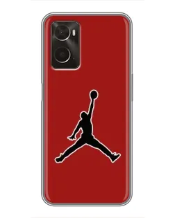 Чехол для OPPO A96 с картинкой «Jordan Red Back»