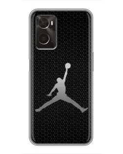 Чехол для OPPO A96 с картинкой «Jordan Dark Carbon»
