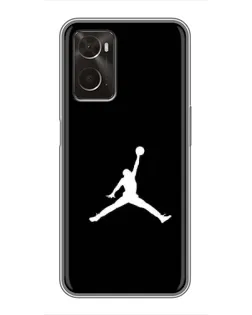 Чехол для OPPO A96 с картинкой «Jordan Silhouette»