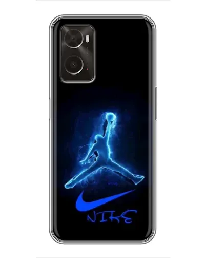 Чехол для OPPO A96 с картинкой «Jordan Neon Blue» Чехол для OPPO A96 с картинкой «Jordan Neon Blue»