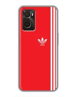 Чохол для OPPO A96 з картинкою «Червоний мінімалізм Adidas»