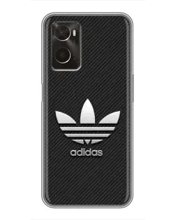 Чохол для OPPO A96 з картинкою «Adidas Карбонова текстура»