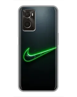 Чехол для OPPO A96 с картинкой «Неоновый контур Nike» Чехол для OPPO A96 с картинкой «Неоновый контур Nike»