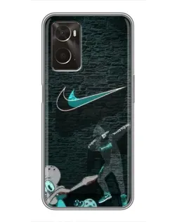Чехол для OPPO A96 с картинкой «Спортивный арт Nike»