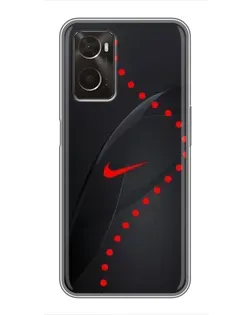 Чехол для OPPO A96 с картинкой «Абстрактный дизайн Nike»