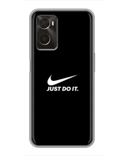 Чехол для OPPO A96 с картинкой «Минимализм от Nike»