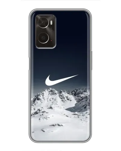 Чехол для OPPO A96 с картинкой «Nike — зимние горы» Чехол для OPPO A96 с картинкой «Nike — зимние горы»