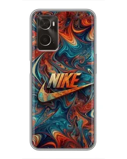 Чехол для OPPO A96 с картинкой «Nike в абстракции»