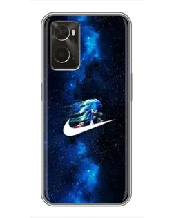 Чехол для OPPO A96 с картинкой «Звездный путь Nike»