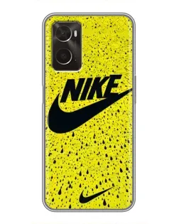 Чехол для OPPO A96 с картинкой «Желтый текстурный Nike»