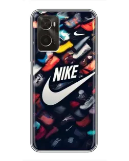 Чехол для OPPO A96 с картинкой «Коллекция кроссовок Nike»