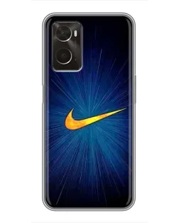 Чохол для OPPO A96 з картинкою «Синій пульс Nike»
