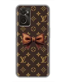 Чехол для OPPO A96 с картинкой «LV с бантом»
