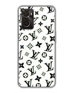 Чехол для OPPO A96 с картинкой «Монохромный хаос LV»