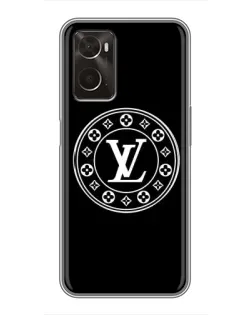 Чехол для OPPO A96 с картинкой «LV — печать стиля»