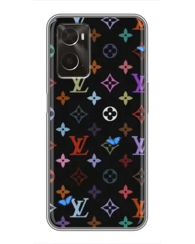 Чехол для OPPO A96 с картинкой «Цветная монограмма LV» Чехол для OPPO A96 с картинкой «Цветная монограмма LV»