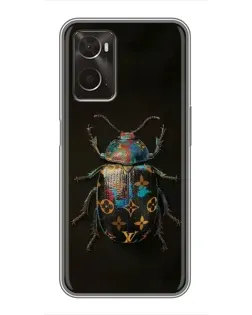 Чехол для OPPO A96 с картинкой «LV — мраморный принт»