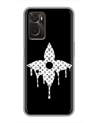 Чехол для OPPO A96 с картинкой «Цветочная монограмма» Чехол для OPPO A96 с картинкой «Цветочная монограмма»