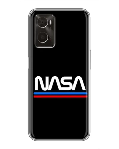 Чехол для OPPO A96 с картинкой «NASA — классика Red Blue» Чехол для OPPO A96 с картинкой «NASA — классика Red Blue»