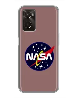 Чехол для OPPO A96 с картинкой «NASA — ретро космос»