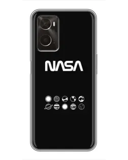 Чехол для OPPO A96 с картинкой «NASA — технический принт»