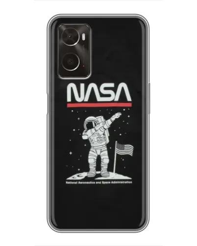 Чехол для OPPO A96 с картинкой «NASA — шагаем по Луне» Чехол для OPPO A96 с картинкой «NASA — шагаем по Луне»