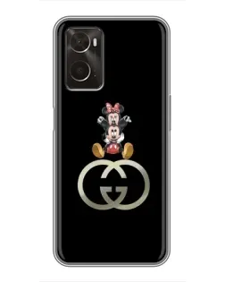 Чехол для OPPO A96 с картинкой «Минни Маус на лого»