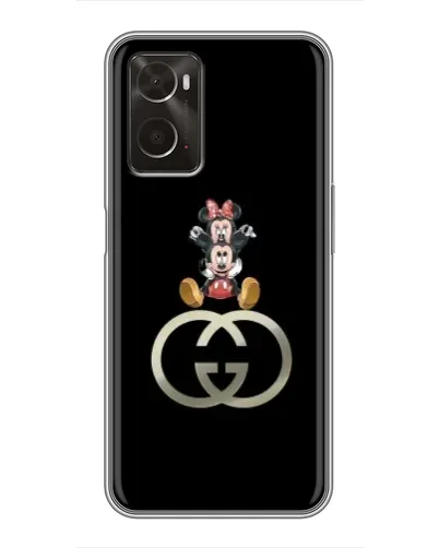 Чехол для OPPO A96 с картинкой «Минни Маус на лого»
